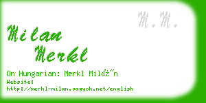 milan merkl business card